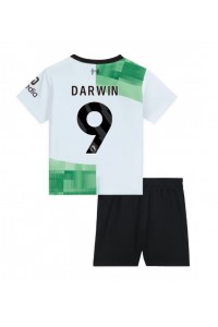Liverpool Darwin Nunez #9 Babyklær Borte Fotballdrakt til barn 2023-24 Korte ermer (+ Korte bukser)